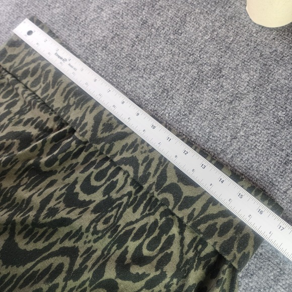 Vintage Y2K Mossimo Fold Over Waistband Maxi Skirt‎ Green Black Festival Boho - Picture 5 of 7